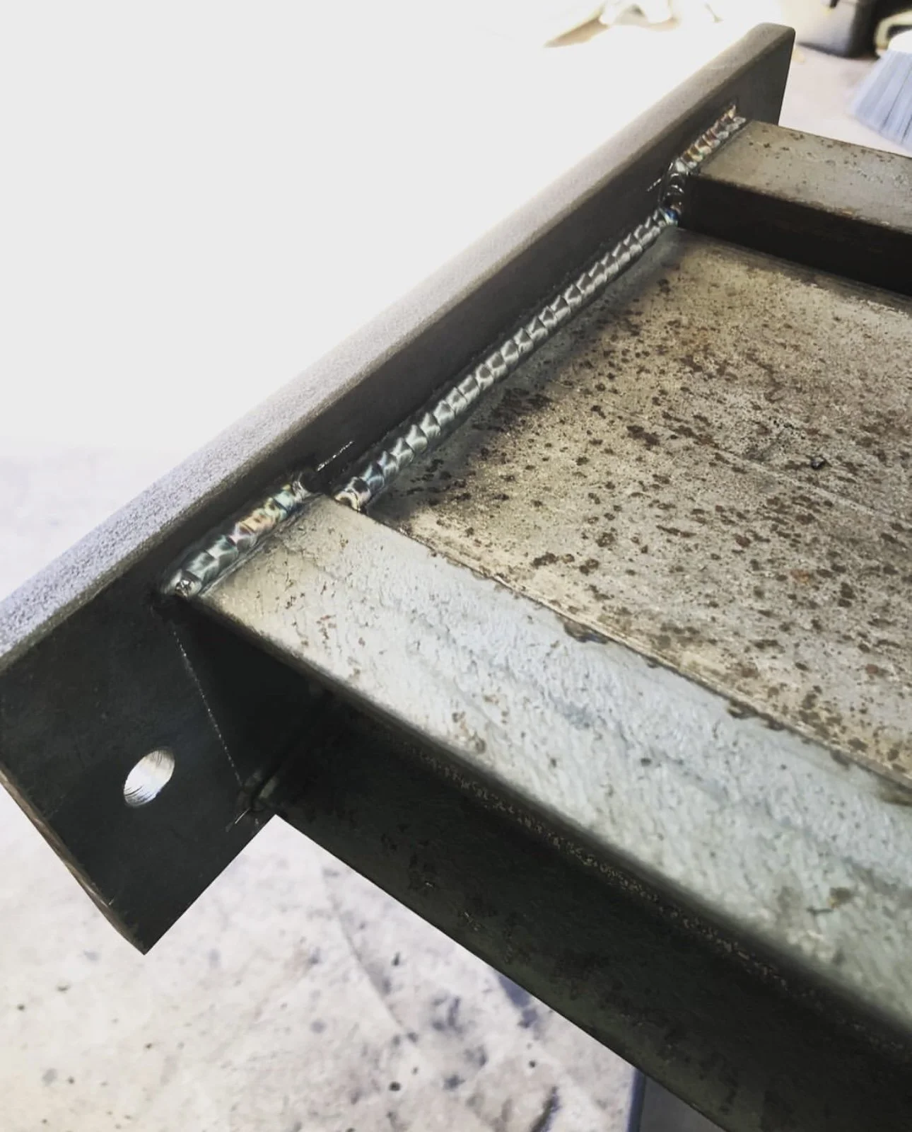 Iron Roots Fabrication custom metalwork with welded steel detail